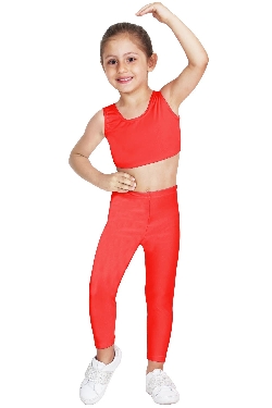 LEGGINS DANZA LYCRA ROSSO BABY